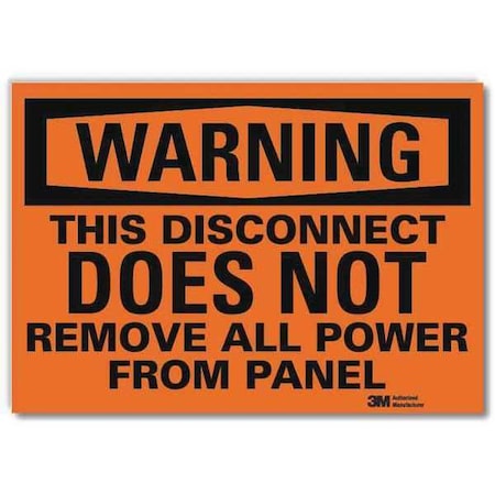 Warning Sign, 5 in Height, 7 in Width, Reflective Sheeting, Horizontal Rectangle, English
