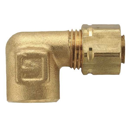 1/2" Compression x 3/8" FNPT Brass 90 Degree Elbow 10PK
