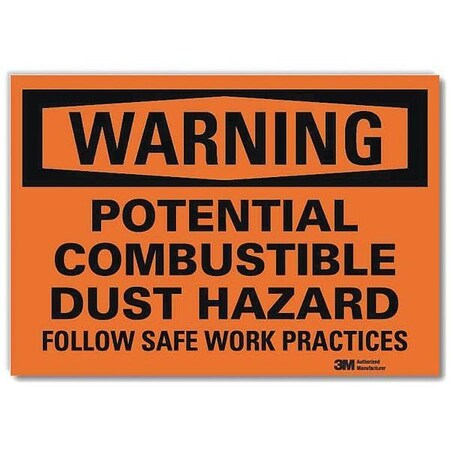 Warning Sign, 5 in H, 7 in W,Horizontal Rectangle, English, U6-1199-RD_7X5