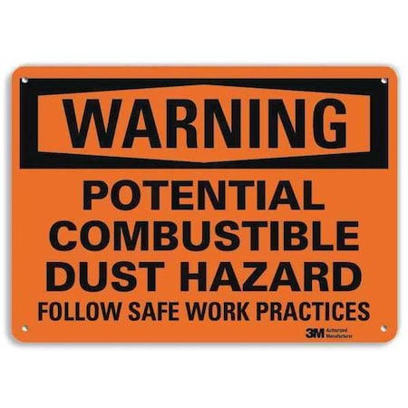 Warning Sign, 7 in H, 10 in W, Vertical Rectangle, English, U6-1199-RA_10X7