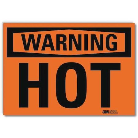 Warning Sign, 5 in H, 7 in W, Reflective Sheeting, Horizontal Rectangle, English, U6-1122-RD_7X5