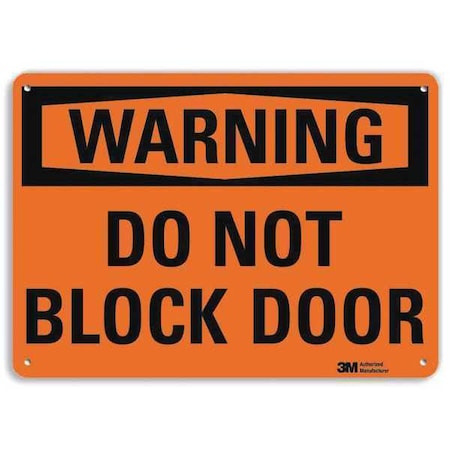 Warning Sign, 7 in Height, 10 in Width, Aluminum, Vertical Rectangle, English