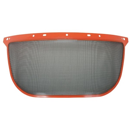 Face Shield Visor, Black, Orange Visor, 6-1/2" Height, Uncoated Lens, Black