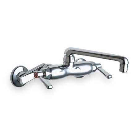 Swing Utility Sink Faucet, Polished Chrome, 2 Holes ADA Compliant