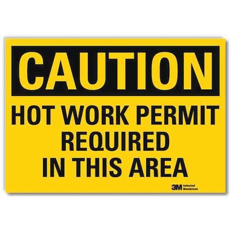 Caution Sign, 5 in H, 7 in W, Reflective Sheeting, Horizontal Rectangle, English, U4-1434-RD_7X5