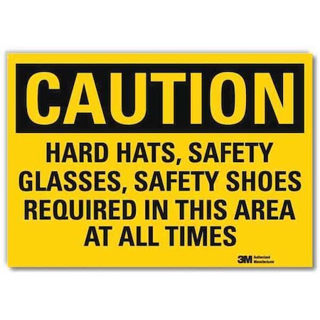 Safety Sign,Hard Hats, Safety Shoes,5inH