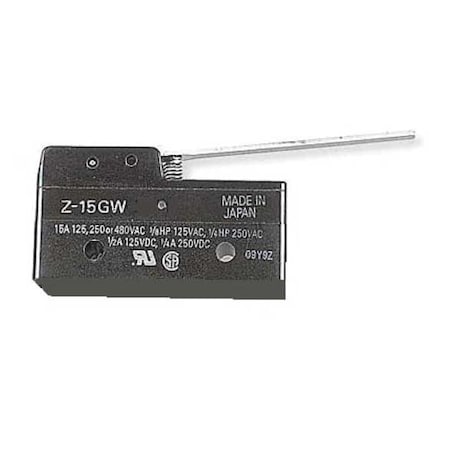 Snap Action Switch, Hinge, Lever Actuator, SPDT, 15 A at 480 V AC Contact Rating