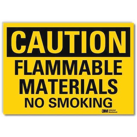 No Smoking Sign, 10 in Height, 14 in Width, Reflective Sheeting, Horizontal Rectangle, English