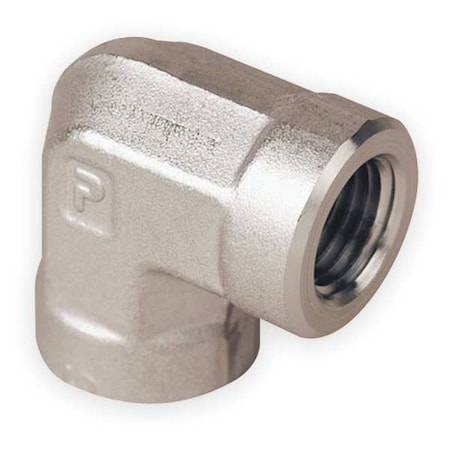 90° Elbow, 316 Stainless Steel, 3/8 in FNPT x FNPT, 5,000 psi Max Pressure