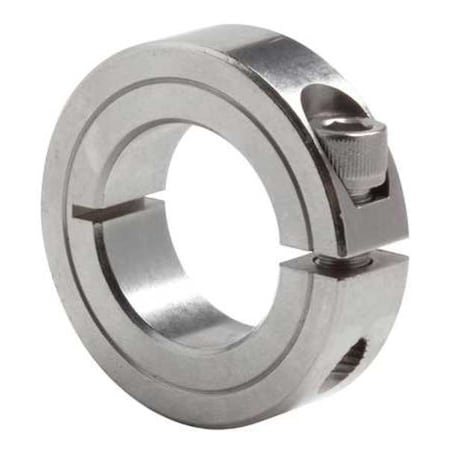 Shaft Collar,Clamp,1Pc,7/16 In,SS