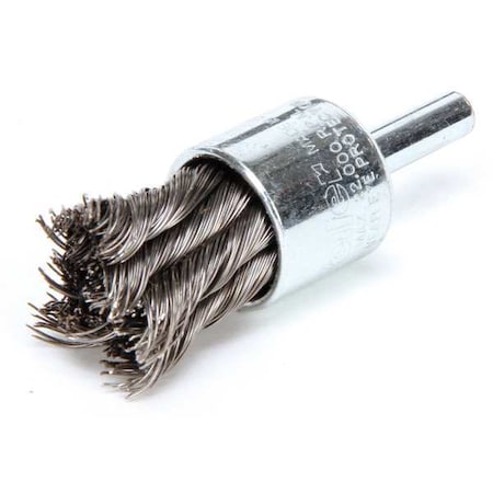Knot Wire End Wire Brush, Steel, 3/4"