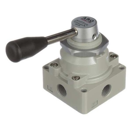 Manual Air Control Valve,4-Way,3/8in NPT
