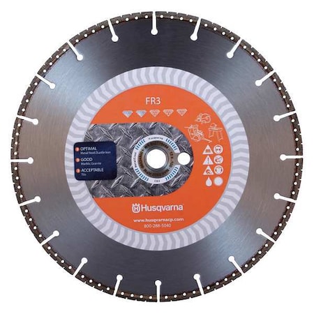 Diamond Saw Blade,Fire Rescue,14 in. Dia