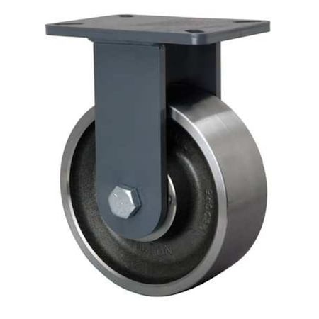 Plte Caster,Rgd,Forged Stel,8 in,6000 lb