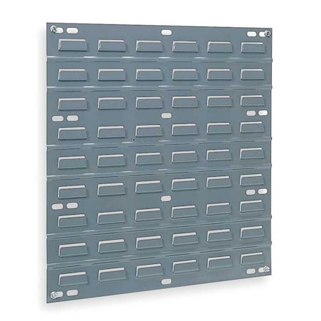 Steel Louvered Panel, 5/16 in D x 20 in H x 18 in W, Gray