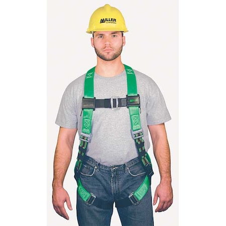 Duraflex Python(R) Full Body Harness, 2XL, 400 lb., Mating Chest/ Mating Leg Straps, Back D-Ring