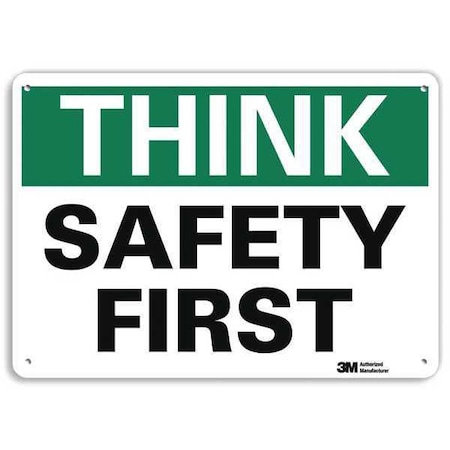 Safety Sign, 7 in Height, 10 in Width, Aluminum, Vertical Rectangle, English, U7-1330-RA_10X7