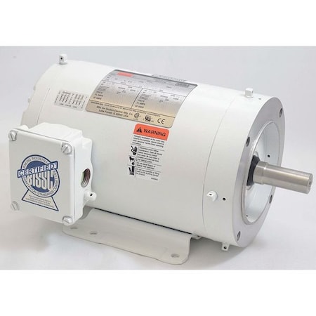Washdown Motor,3 Ph,TENV,1 HP,1725 rpm