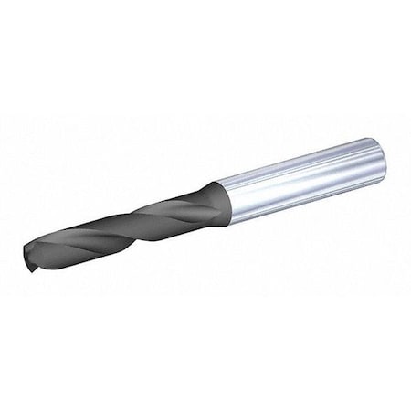 Screw Machine Drill Bit, 3/8 in Size, 140  Degrees Point Angle, Solid Carbide, TiAlN Finish