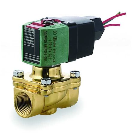 Solenoid Valve, 2-Way, 2-Position, Normally Closed, 2 in Pipe Size, 100V to 240V AC/DC, High Flow