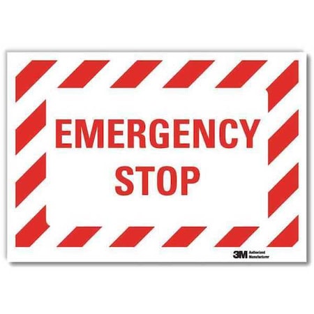 Safety Decal, 10 in Height, 14 in Width, Vinyl, Horizontal Rectangle, English