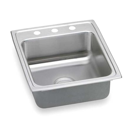 Drop-In Sink, 3 Hole, 16" x 16", Lustrous Highlighted Satin