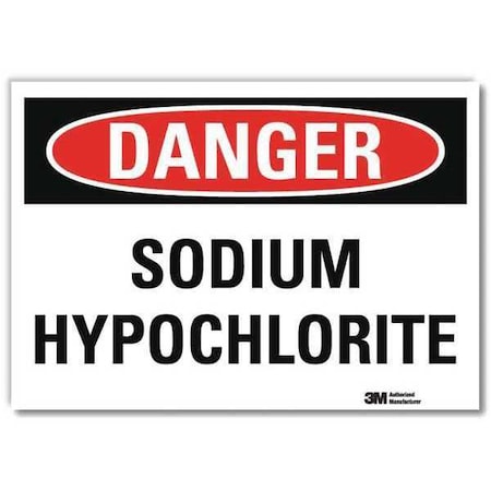 Danger Sign, 5 in H, 7 in W,Horizontal Rectangle, English, U3-1985-RD_7X5