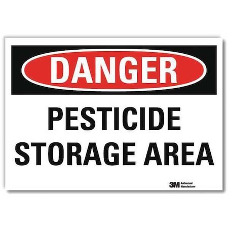 Danger Sign, 7 in H, 10 in W,Vertical Rectangle, English, U3-1908-RD_10X7