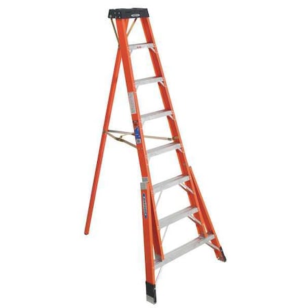 8 ft Fiberglass Tripod Stepladder, 300 lb Capacity