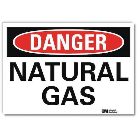 Danger Sign, 5 in H, 7 in W,Horizontal Rectangle, English, U3-1807-RD_7X5