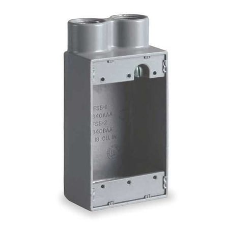 Weatherproof Electrical Box, 18 cu in, FSS Box Type, 1 Gang, Iron, Rectangular Shape