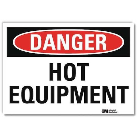 Danger Sign, 5 in H, 7 in W, Reflective Sheeting, Horizontal Rectangle, English, U3-1655-RD_7X5