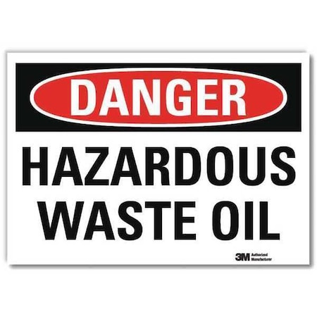 Danger Sign, 10 in H, 14 in W,Horizontal Rectangle, English, U3-1580-RD_14X10