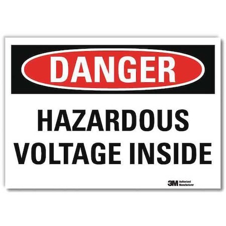 Danger Sign,Self-Adhesv Mount,10inWx7inH, U3-1577-RD_10X7