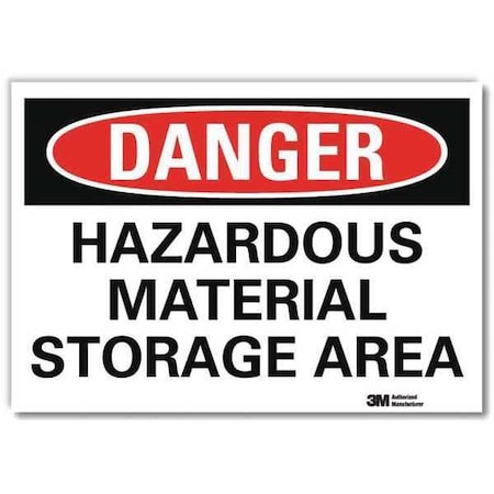 Danger Sign, 10 in H, 14 in W,Horizontal Rectangle, English, U3-1572-RD_14X10