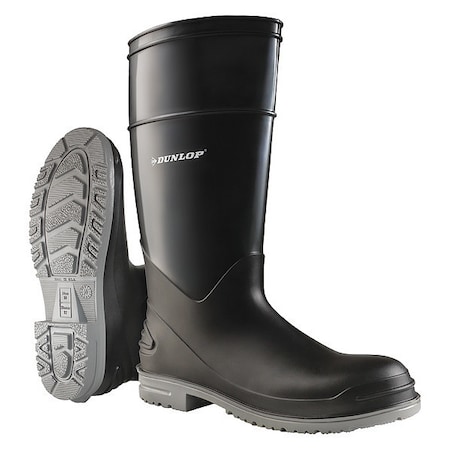 Men's PolyGoliath Rubber Boot, Steel Toe, 16" Height, Black, 7