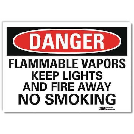 Danger Sign, 10" H, 14 in W, Reflective Sheeting, Horizontal Rectangle, English, U3-1509-RD_14X10