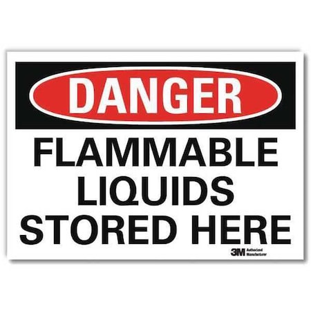 Danger Sign, 5 in H, 7 in W,Horizontal Rectangle, English, U3-1490-RD_7X5
