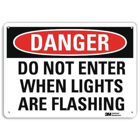 Danger Sign,4 Hole Mount,10in W x 7in H, 7 in Height, 10 in Width, Aluminum, Vertical Rectangle