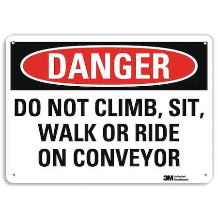 Danger Sign,4 Hole Mount,10in W x 7in H, U3-1308-RA_10X7