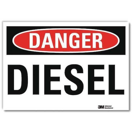 Danger Sign, 5 in H, 7 in W,Horizontal Rectangle, English, U3-1293-RD_7X5
