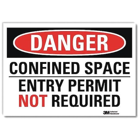 Danger Sign,Slf-Adhesv Mount,14inWx10inH, U3-1208-RD_14X10