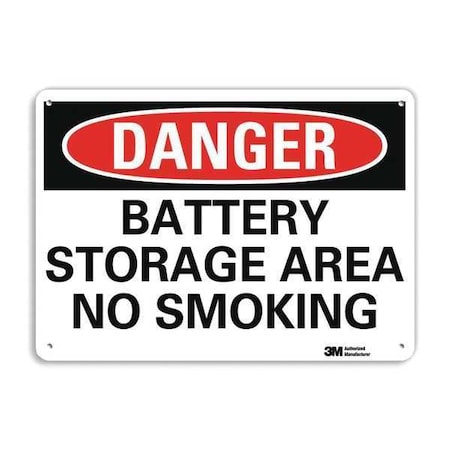 Danger No Smoking Sign, 7" H, 10" W,  Vertical Rectangle, English, U3-1127-RA_10X7