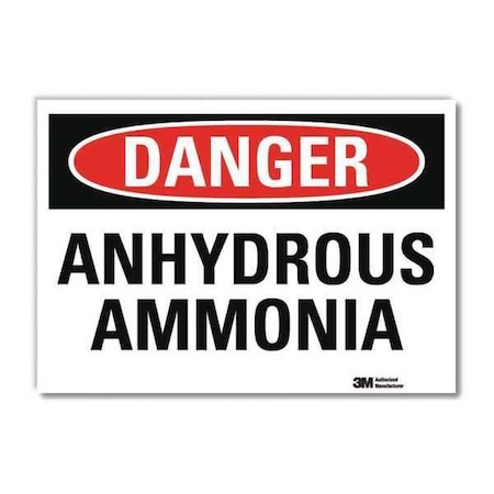 Danger Sign, 10 in H, 14 in W,Horizontal Rectangle, English, U3-1103-RD_14X10