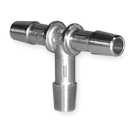 3/16" Barbed 316L SS Tee Sch 10