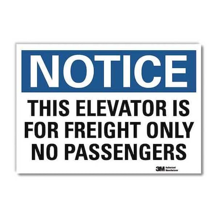 Notice Sign, 10 in H, 14 in W, Reflective Sheeting, Horizontal Rectangle, English, U5-1555-RD_14X10
