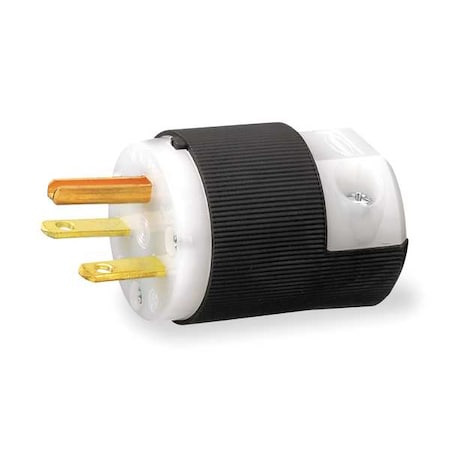 Straight Blade Plug, 6-15P, 15 A, 250V AC, 2 Pole, Screw Terminals, Grounded