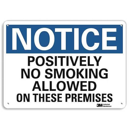 Smoking Area Sign, 7" H, 10" W,  Vertical Rectangle, English, U5-1462-RA_10X7