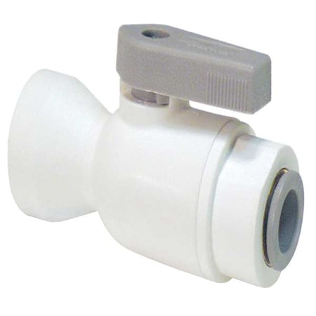 3/8" FNPT x Push Polypropylene Ball Valve Inline