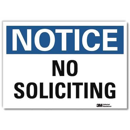 Notice Sign, 10 in H, 14 in W, Reflective Sheeting, Horizontal Rectangle, English, U5-1413-RD_14X10